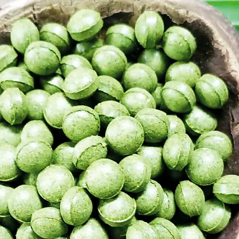 Close-up of Moringa Leaf pills